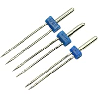 LAMEIDA Doble Agujas para máquina de Coser gemelas Agujas Pinzas de Coser Accesorios de Máquina Agujas para Costura…